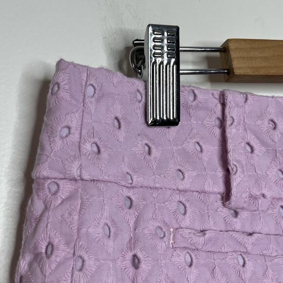 Loft Eyelet Shorts Lavender Womens 10 Cottagecore Fairy Romantic Twee Pastel - Picture 2 of 8